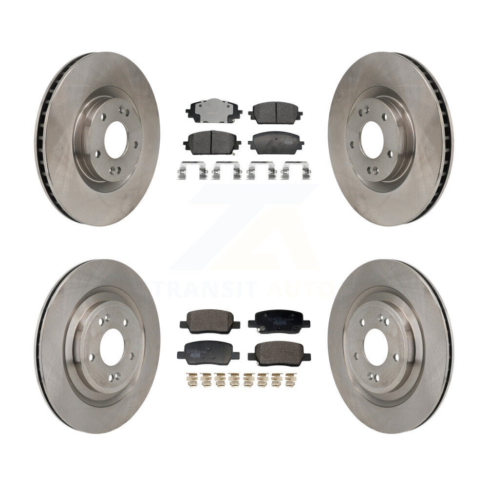 Front Rear Disc Brake Rotors And Ceramic Pads Kit For Hyundai Santa Fe Kia Sorento K8T-104606