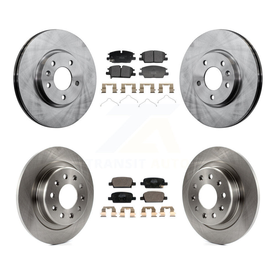 Front Rear Brake Rotor And Ceramic Pad Kit For Chevrolet Malibu With Manual Parking K8T-104616