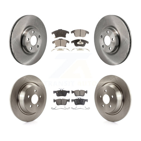 Front Rear Disc Brake Rotors And Ceramic Pads Kit For 2017-2020 Lincoln MKZ 2.0L K8T-104617