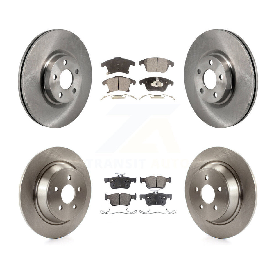 Front Rear Disc Brake Rotors And Ceramic Pads Kit For 2017-2020 Lincoln MKZ 2.0L K8T-104617