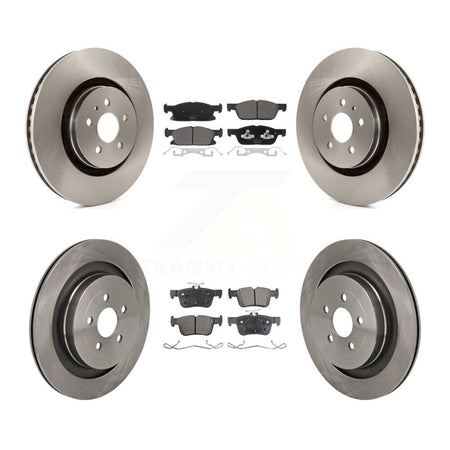Front Rear Brake Rotor Ceramic Pad Kit For 19-23 Lincoln Nautilus With Vented Rotors K8T-104618