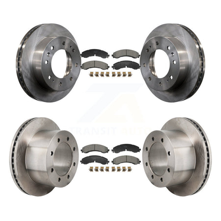 Front Rear Disc Brake Rotors & Ceramic Pad Kit For GMC Sierra 3500 HD Chevrolet Silverado K8T-104622