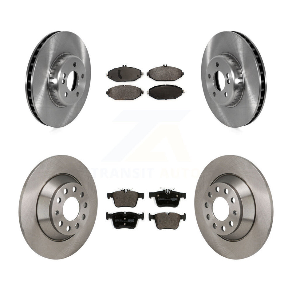 Front Rear Disc Brake Rotors Ceramic Pad Kit For Mercedes-Benz C300 Without Sport Package K8T-104628