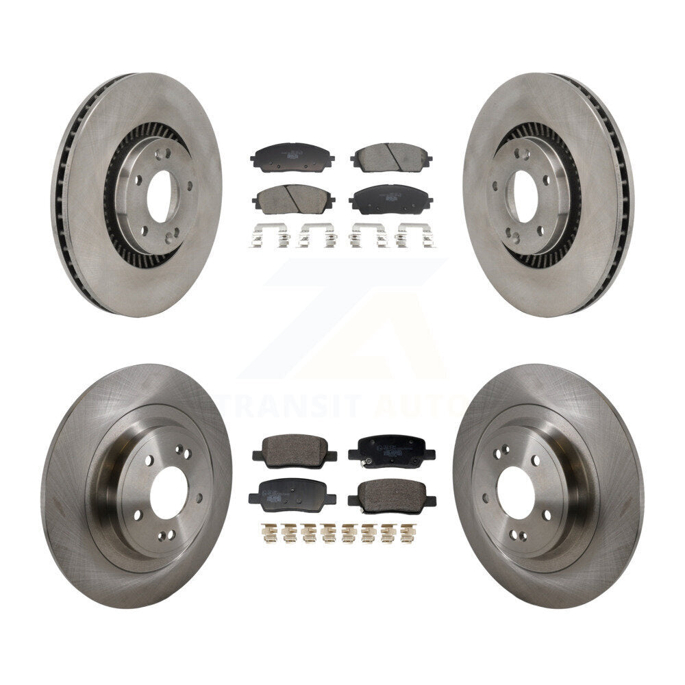 Front Rear Disc Brake Rotors And Ceramic Pads Kit For 2022-2024 Kia Carnival K8T-104638