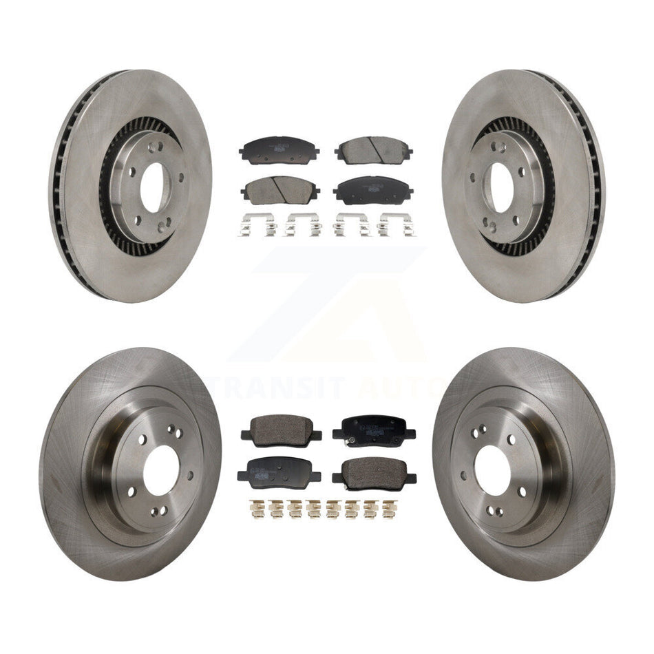 Front Rear Disc Brake Rotors And Ceramic Pads Kit For 2022-2024 Kia Carnival K8T-104638