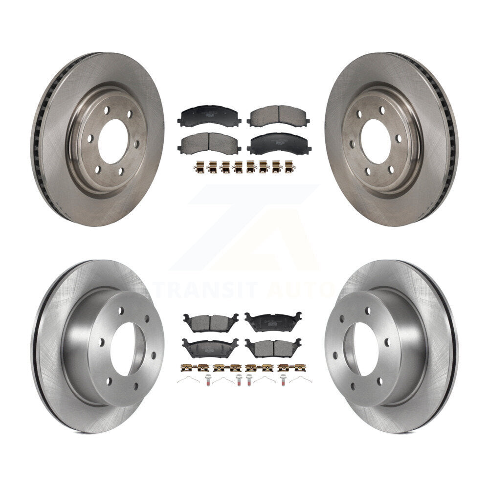 Front Rear Disc Brake Rotors And Ceramic Pads Kit For 2022-2023 Ford Bronco 3.0L K8T-104640