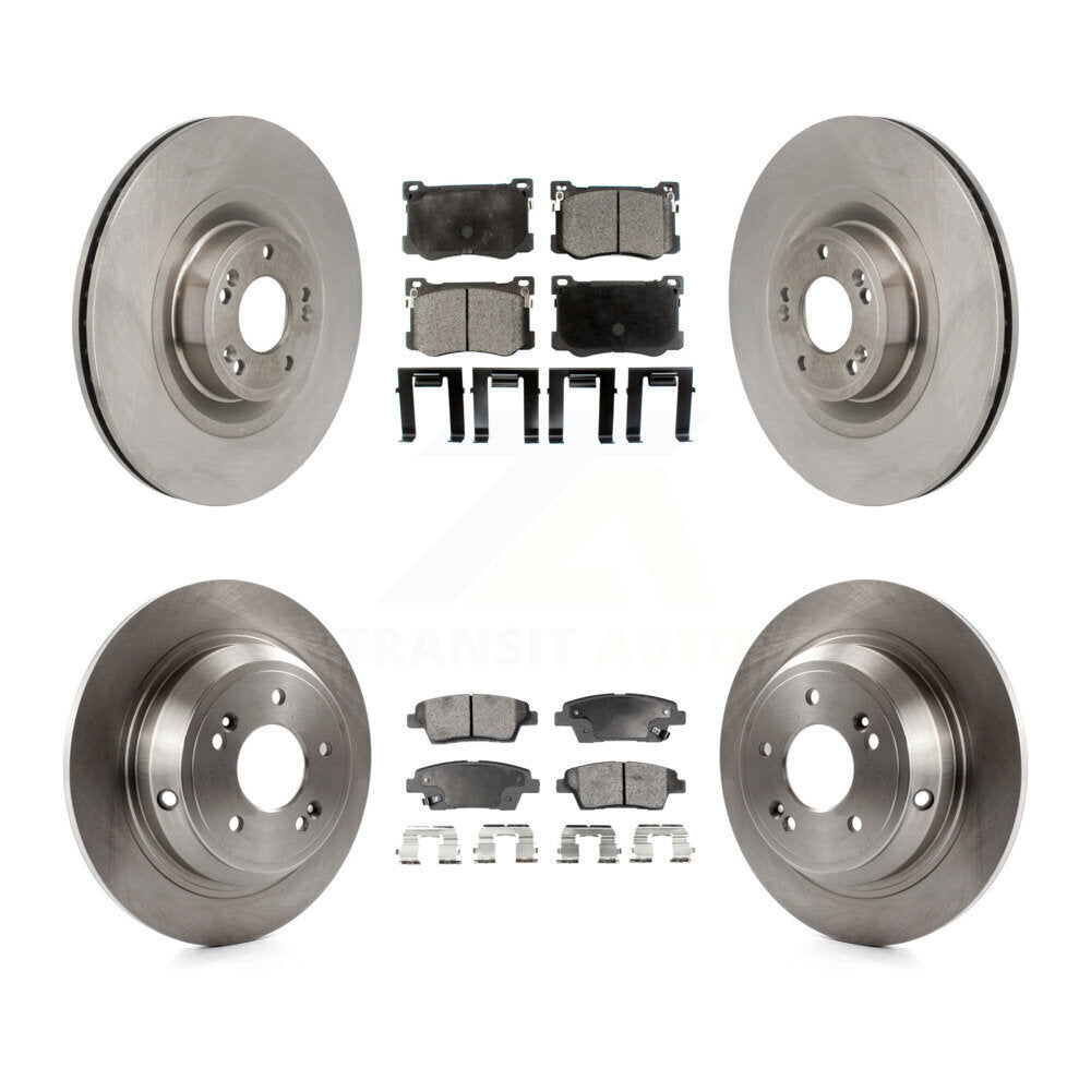 Front Rear Disc Brake Rotors And Ceramic Pads Kit For Hyundai Genesis G80 5.0L K8T-104642