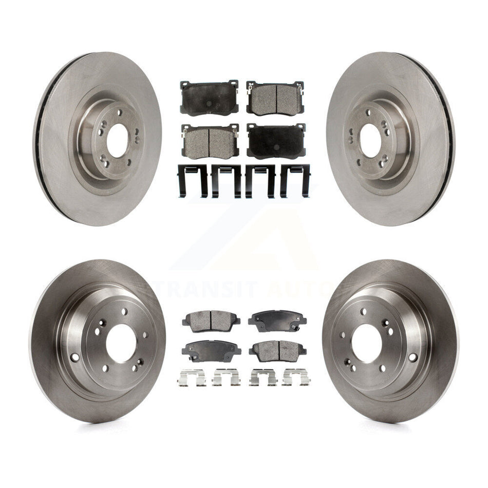 Front Rear Disc Brake Rotors And Ceramic Pads Kit For Hyundai Genesis G80 5.0L K8T-104642