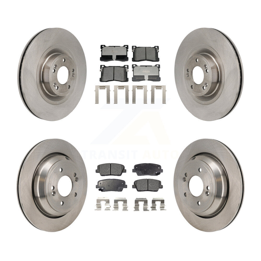Front Rear Disc Brake Rotors And Ceramic Pads Kit For Hyundai Equus Kia K900 K8T-104643
