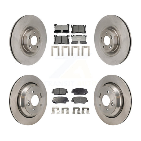 Front Rear Disc Brake Rotors And Ceramic Pads Kit For Hyundai Equus Kia K900 K8T-104643