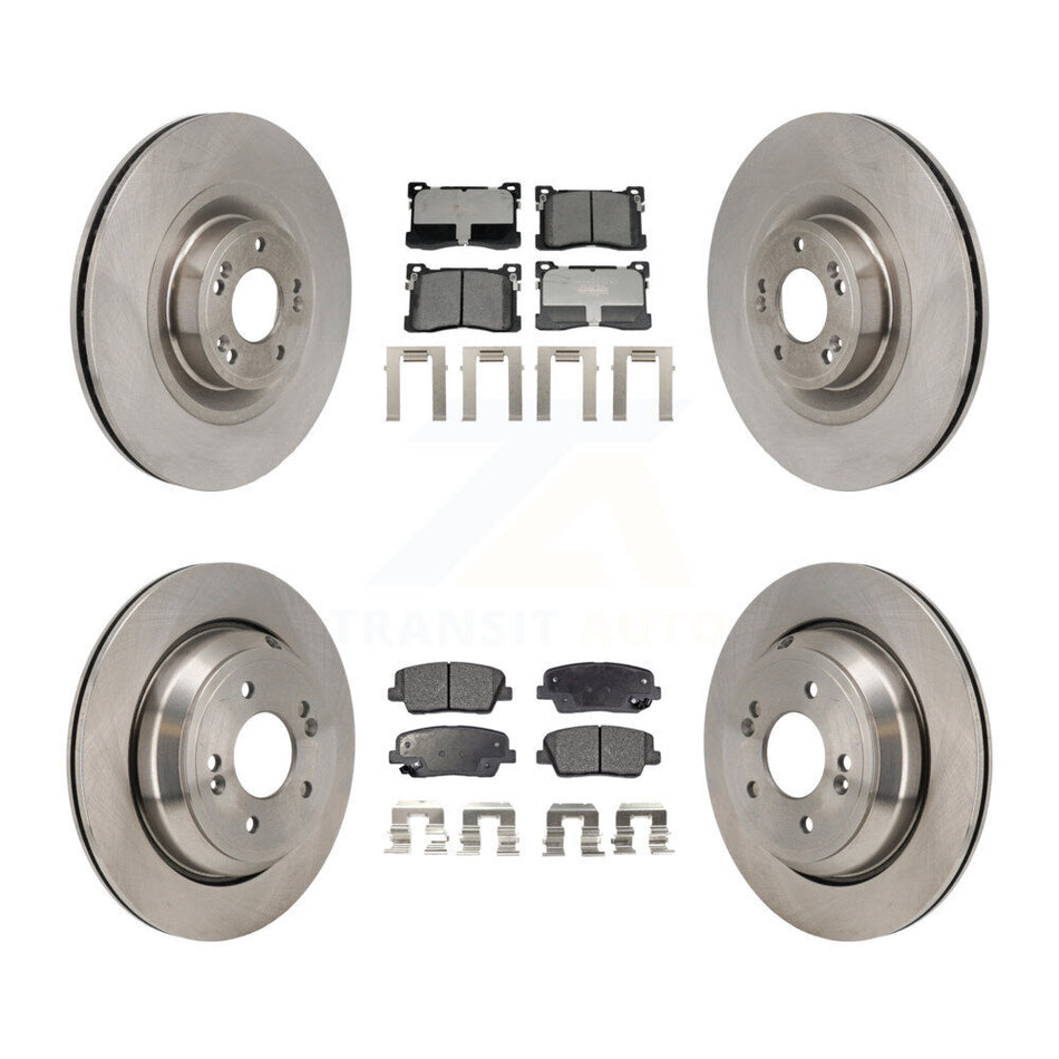 Front Rear Disc Brake Rotors And Ceramic Pads Kit For Hyundai Equus Kia K900 K8T-104643