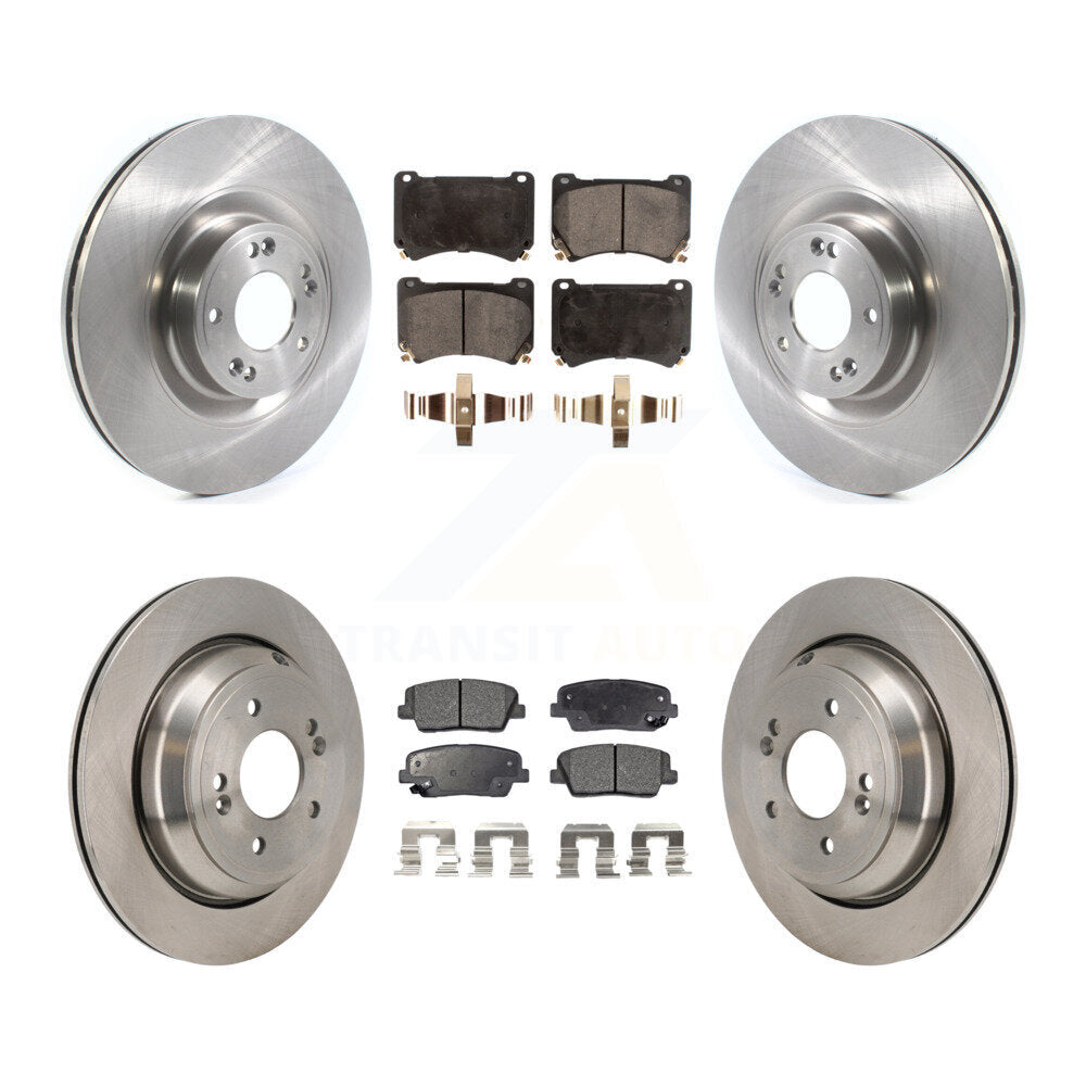 Front Rear Disc Brake Rotors And Ceramic Pads Kit For 2011 Hyundai Equus K8T-104644