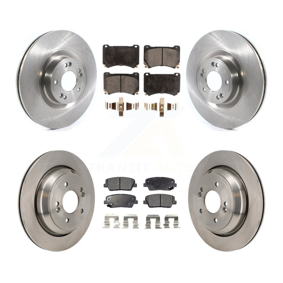 Front Rear Disc Brake Rotors And Ceramic Pads Kit For 2011 Hyundai Equus K8T-104644