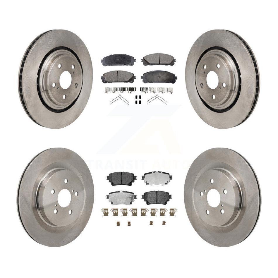 Front Rear Disc Brake Rotors And Ceramic Pads Kit For 2020-2022 Toyota Highlander K8T-104658