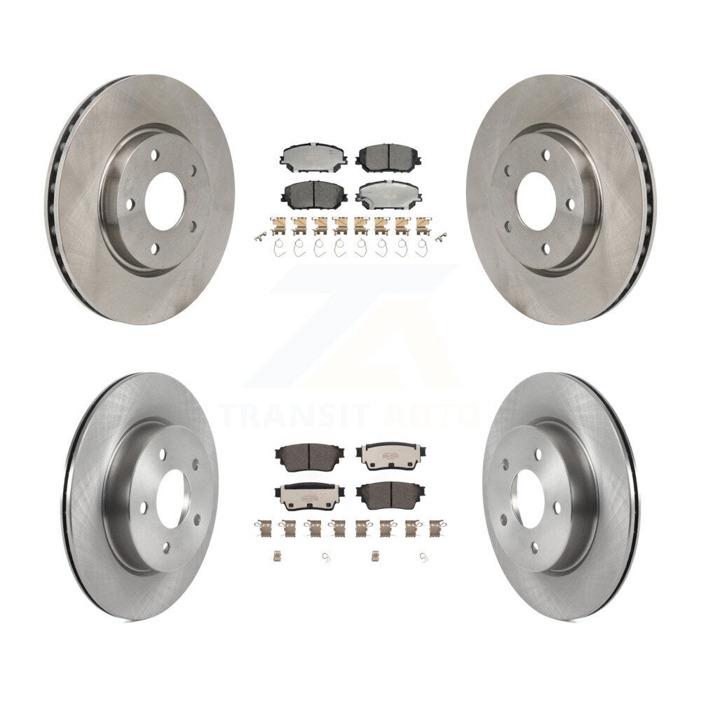Front Rear Disc Brake Rotors And Ceramic Pads Kit For Nissan Rogue K8T-104661