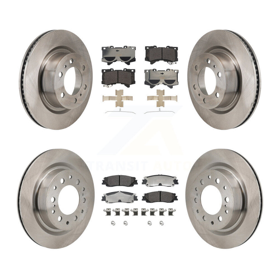 Front Rear Disc Brake Rotors And Ceramic Pads Kit For Toyota Tundra Sequoia Lexus LX600 K8T-104663
