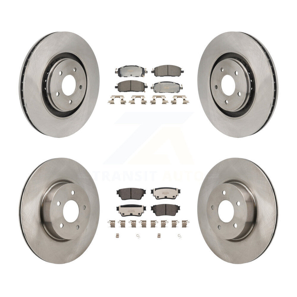 Front Rear Brake Rotors & Ceramic Pad Kit For Mitsubishi Outlander Nissan Pathfinder QX60 K8T-104668