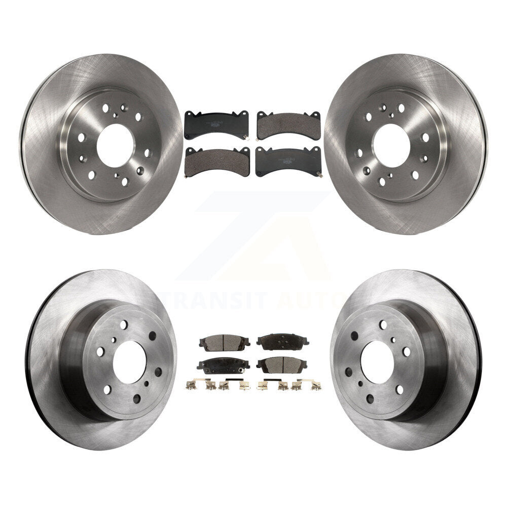 Front Rear Brake Rotor & Ceramic Pad Kit For GMC Sierra 1500 Chevrolet Silverado Yukon XL K8T-104670
