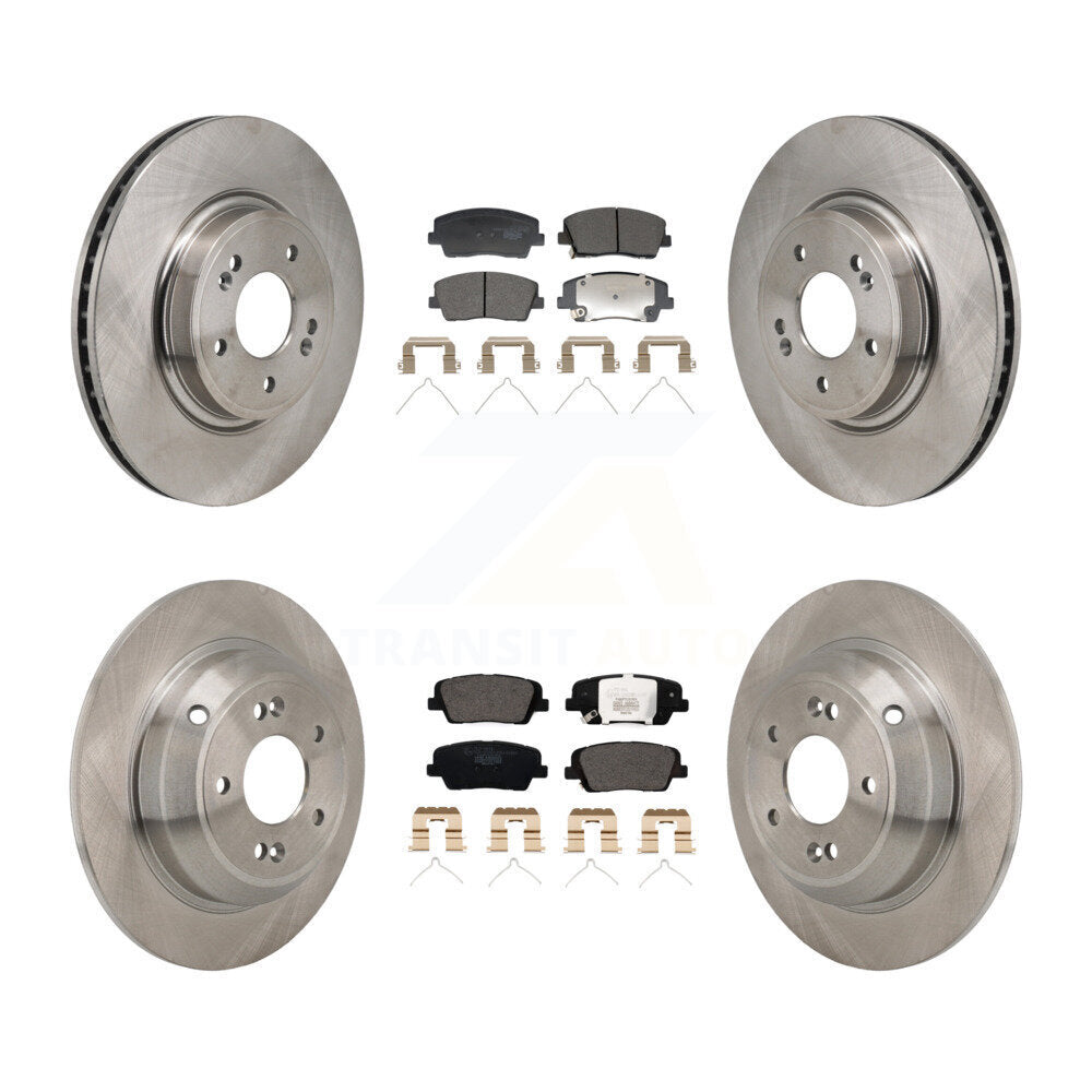 Front Rear Disc Brake Rotors And Ceramic Pads Kit For Genesis G70 Kia Stinger K8T-104677