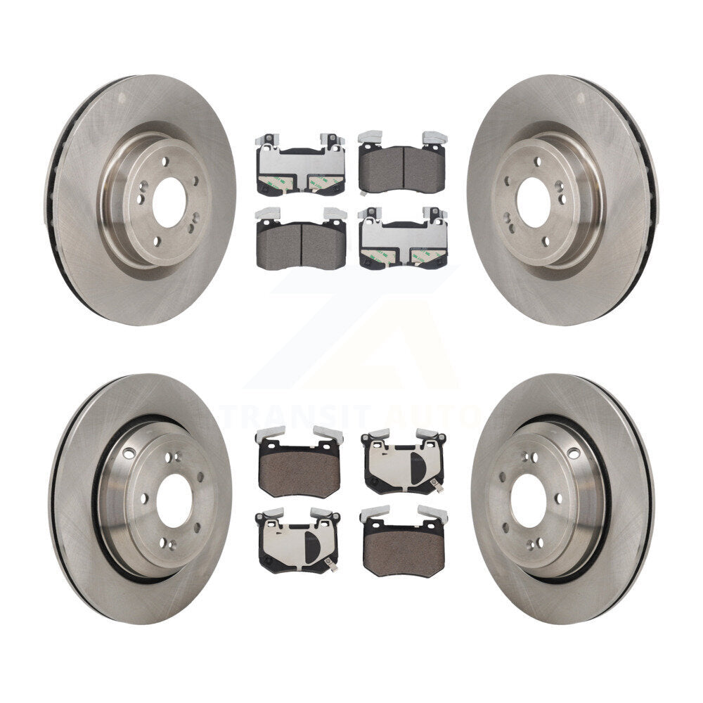 Front Rear Brake Rotors Ceramic Pad Kit For 22 Genesis G70 With 330mm Diameter Rotor K8T-104678