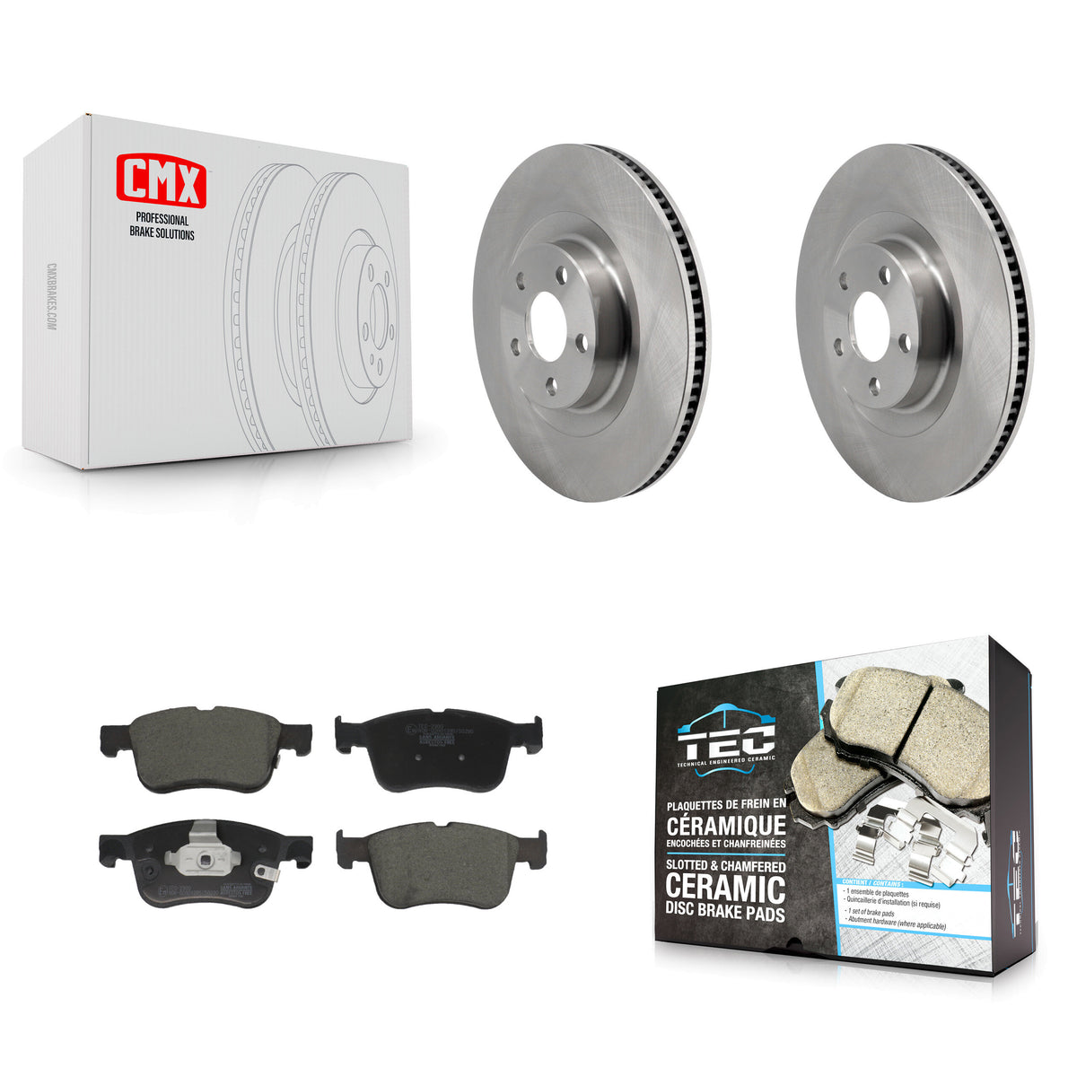 Front Disc Brake Rotors And Ceramic Pads Kit For 2022-2023 Ford Maverick K8T-104682