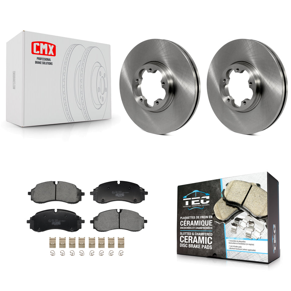 Front Brake Rotors Ceramic Pad Kit For Ford Transit-250 Transit-350 E-Transit Transit-150 K8T-104684