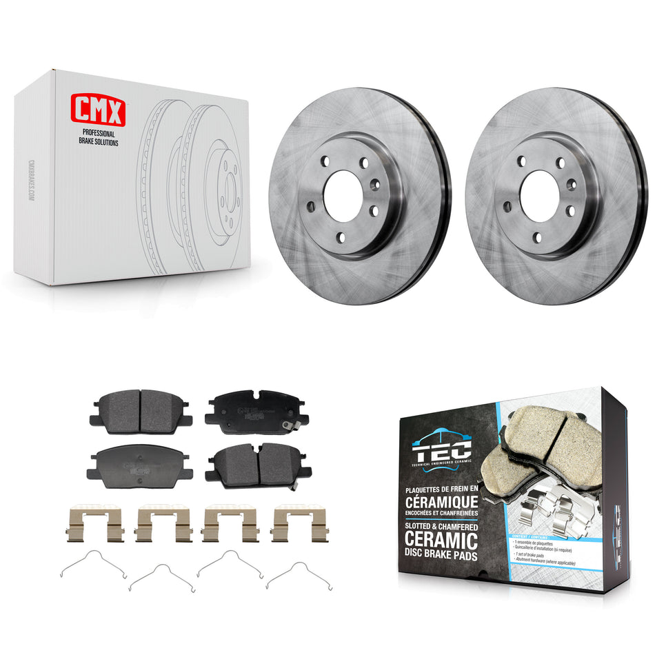 Front Brake Rotor And Ceramic Pad Kit For Chevrolet Equinox GMC Terrain Malibu Trax Buick K8T-104694
