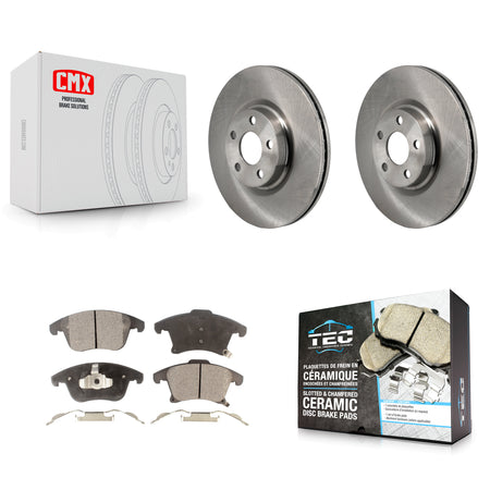 Front Disc Brake Rotors And Ceramic Pads Kit For 2017-2020 Lincoln MKZ 2.0L K8T-104697