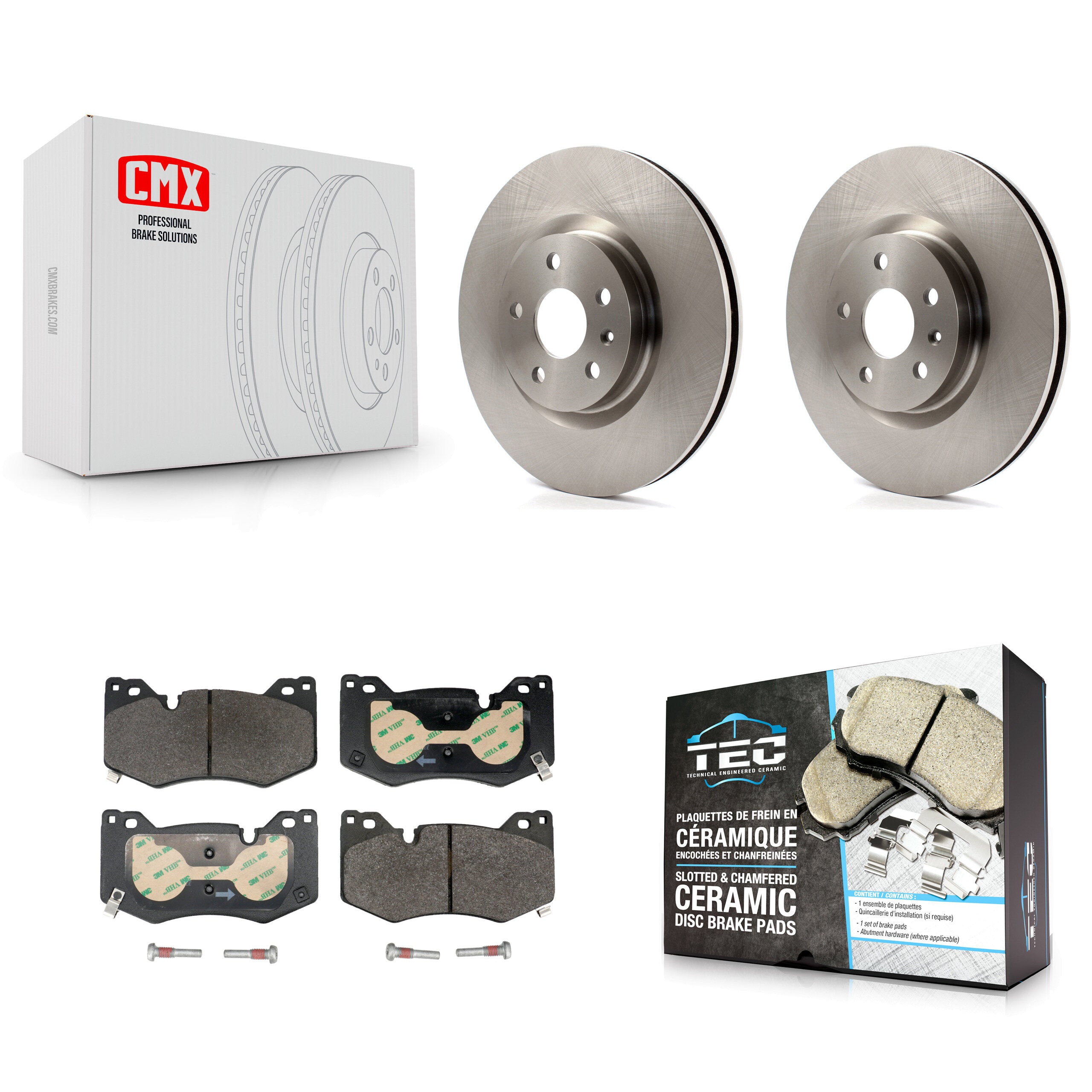 Front Disc Brake Rotors And Ceramic Pads Kit For Chevrolet Corvette K8T-104704