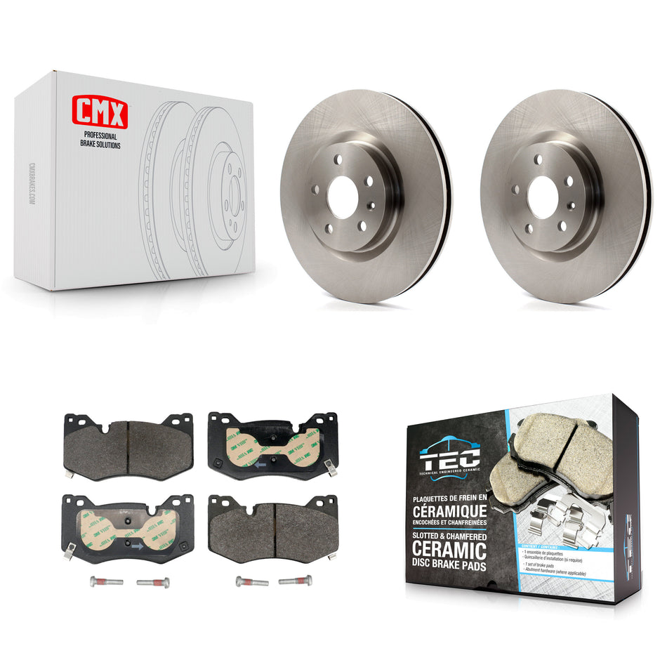 Front Disc Brake Rotors And Ceramic Pads Kit For Chevrolet Corvette K8T-104704
