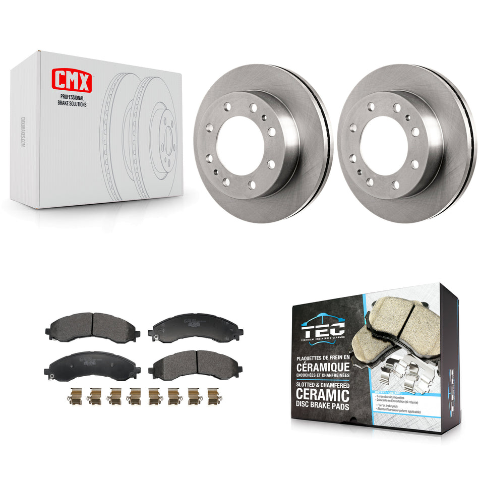 Front Disc Brake Rotors And Ceramic Pads Kit For GMC Savana 3500 Chevrolet Express 4500 K8T-104709