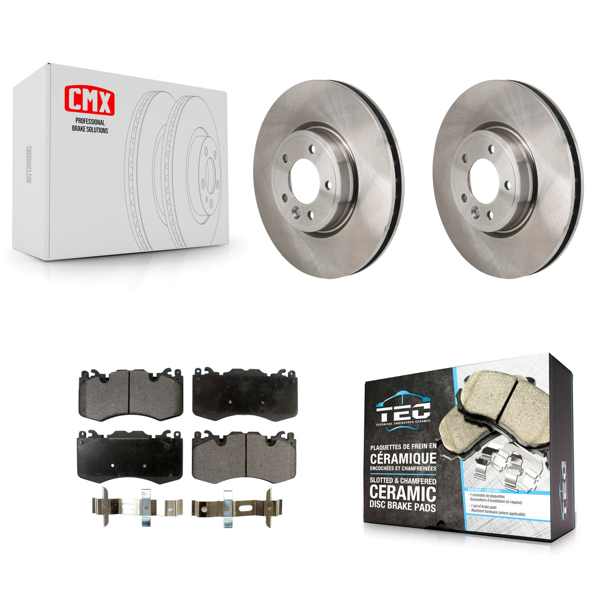 Front Disc Brake Rotors And Ceramic Pads Kit For Land Rover Range Sport K8T-104711