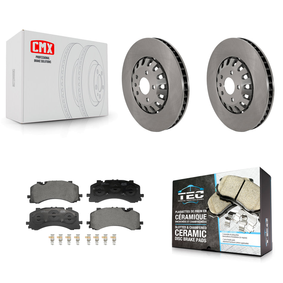 Front Brake Rotor And Ceramic Pad Kit For Audi A8 Quattro With 375mm Diameter K8T-104713