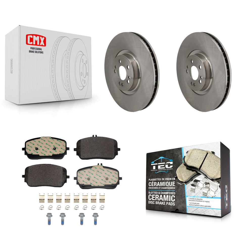 Front Disc Brake Rotors And Ceramic Pad Kit For Mercedes-Benz GLE450 GLS450 GLS580 GLE580 K8T-104714