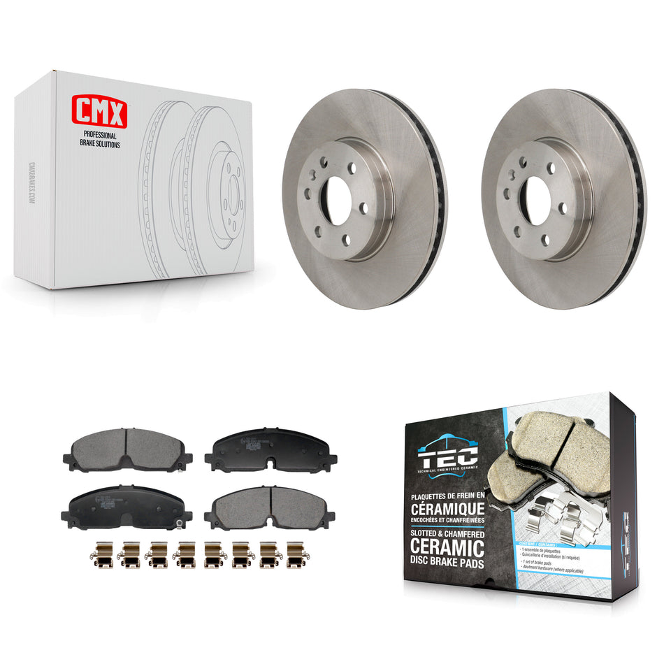 Front Disc Brake Rotors And Ceramic Pads Kit For 2021-2022 Chevrolet Colorado GMC Canyon K8T-104727