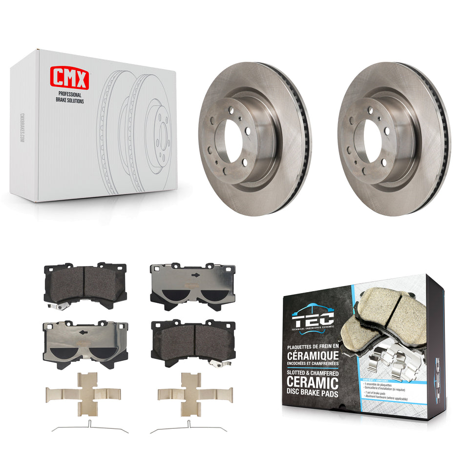 Front Disc Brake Rotors And Ceramic Pads Kit For Toyota Tundra Lexus LX600 Sequoia K8T-104732
