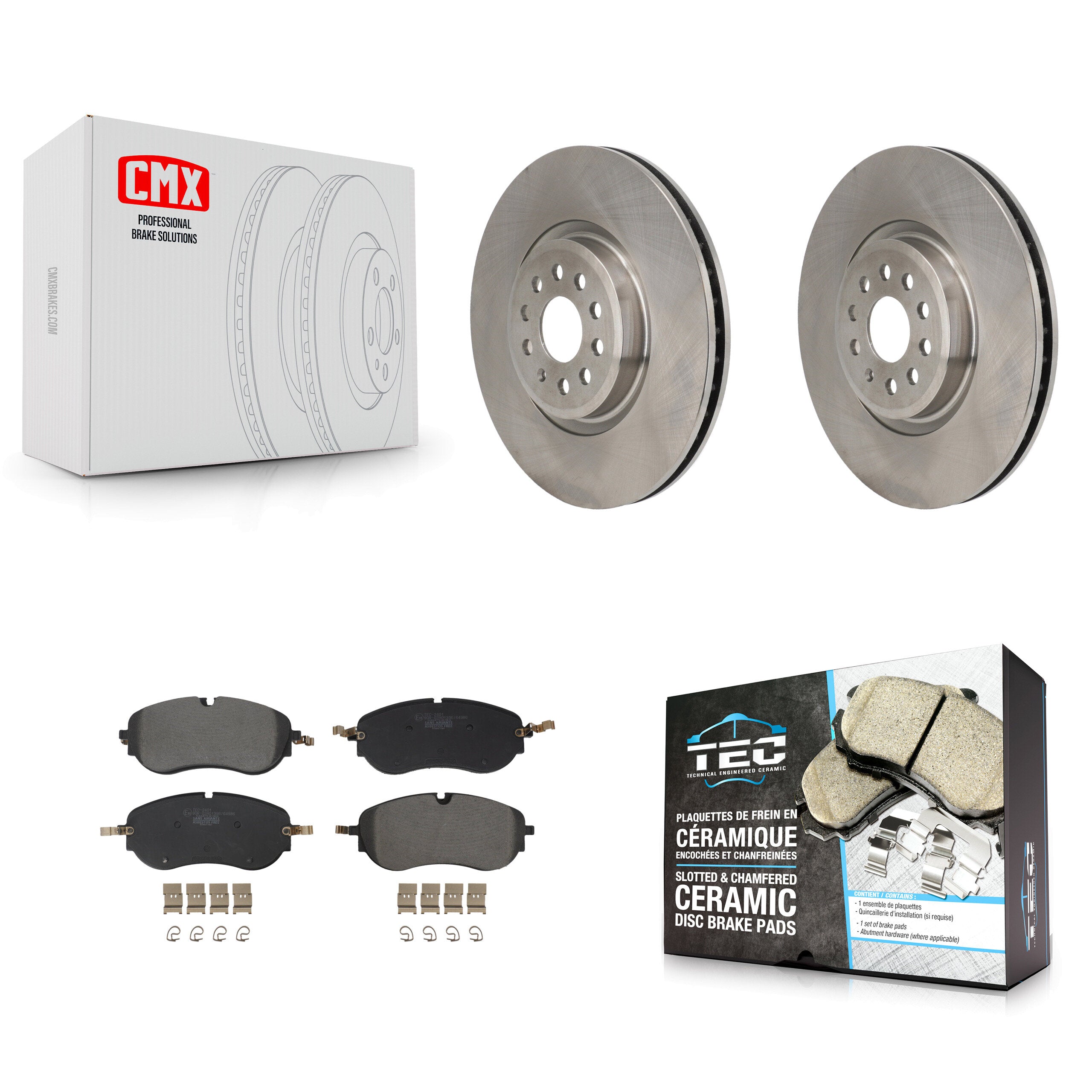 Front Disc Brake Rotors And Ceramic Pads Kit For Volkswagen ID.4 Audi Q4 e-tron Sportback K8T-104735