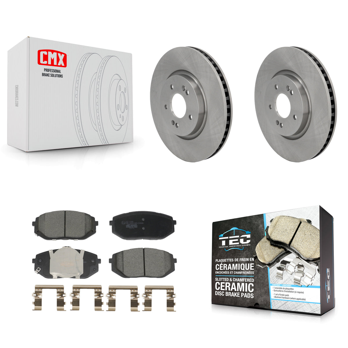 Front Disc Brake Rotors And Ceramic Pad Kit For Hyundai Tucson Kia Sportage Ioniq 5 EV6 6 K8T-104736