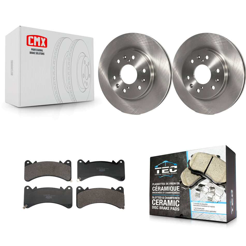 Front Brake Rotors Ceramic Pad Kit For GMC Sierra 1500 Chevrolet Silverado Yukon Cadillac K8T-104739