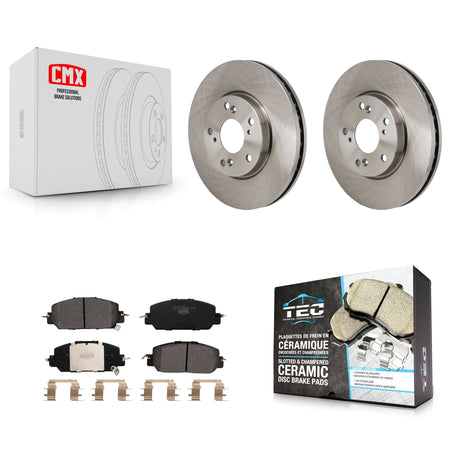 Front Disc Brake Rotors And Ceramic Pads Kit For 2017-2021 Honda Clarity K8T-104743