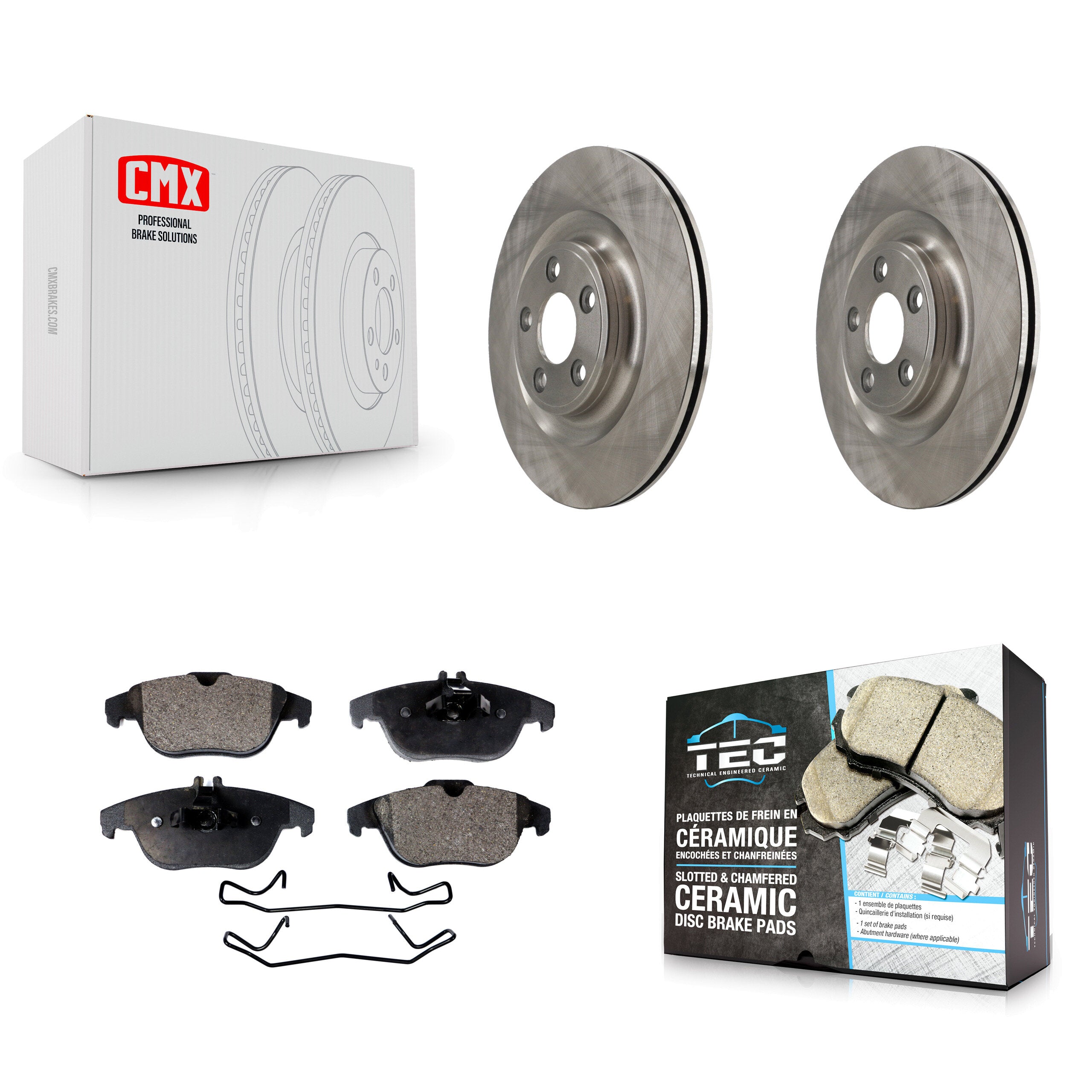 Rear Disc Brake Rotors And Ceramic Pads Kit For 2017 Mercedes-Benz E400 K8T-104749