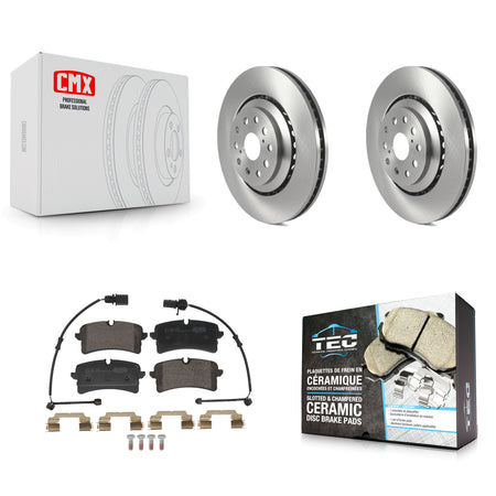 Rear Disc Brake Rotor And Ceramic Pad Kit For Audi S6 S7 S8 With Composite Brakes K8T-104750