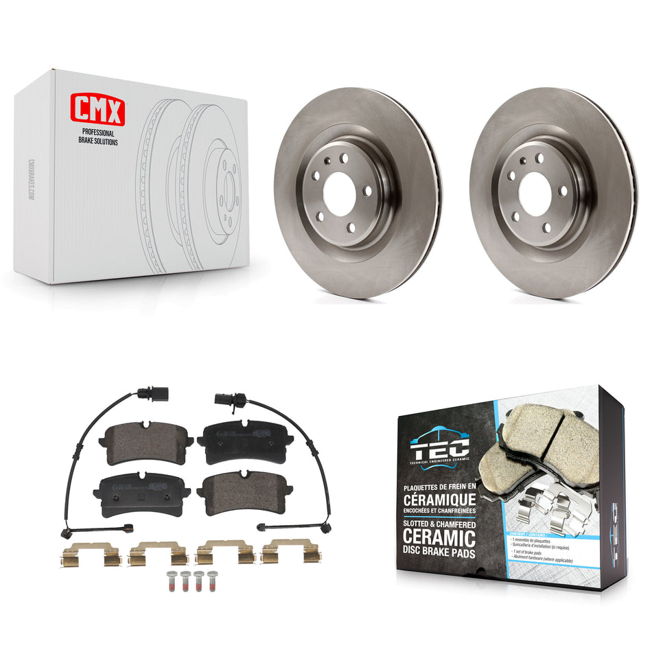 Rear Brake Rotors Ceramic Pad Kit For 16-17 Audi A7 Quattro With Composite Brakes K8T-104751