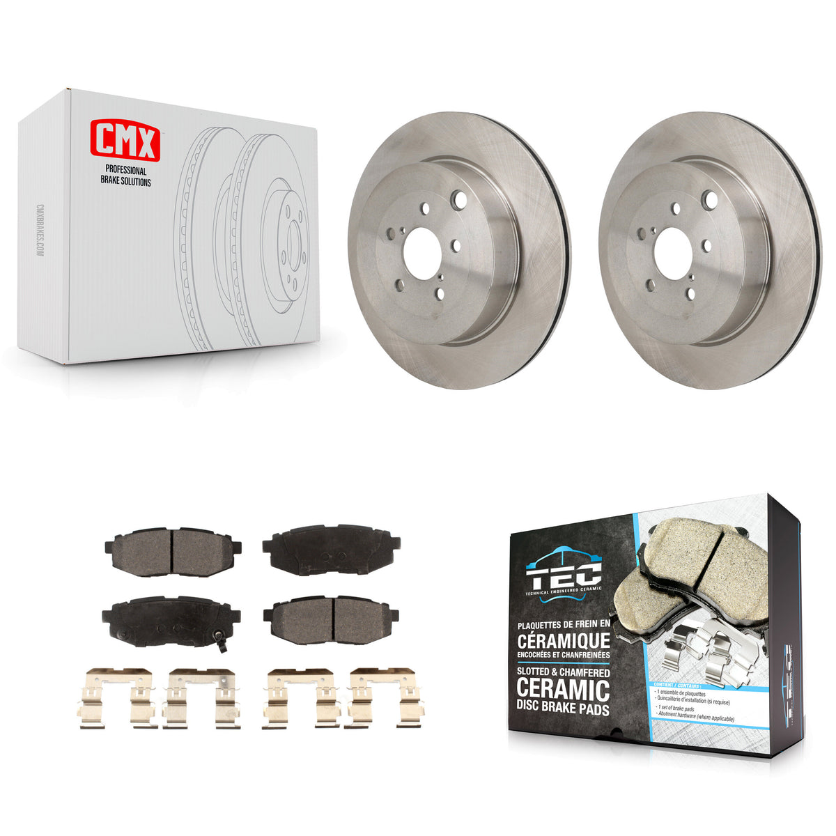 Rear Disc Brake Rotors And Ceramic Pads Kit For Subaru BRZ Toyota 86 With Brembo Brakes K8T-104752