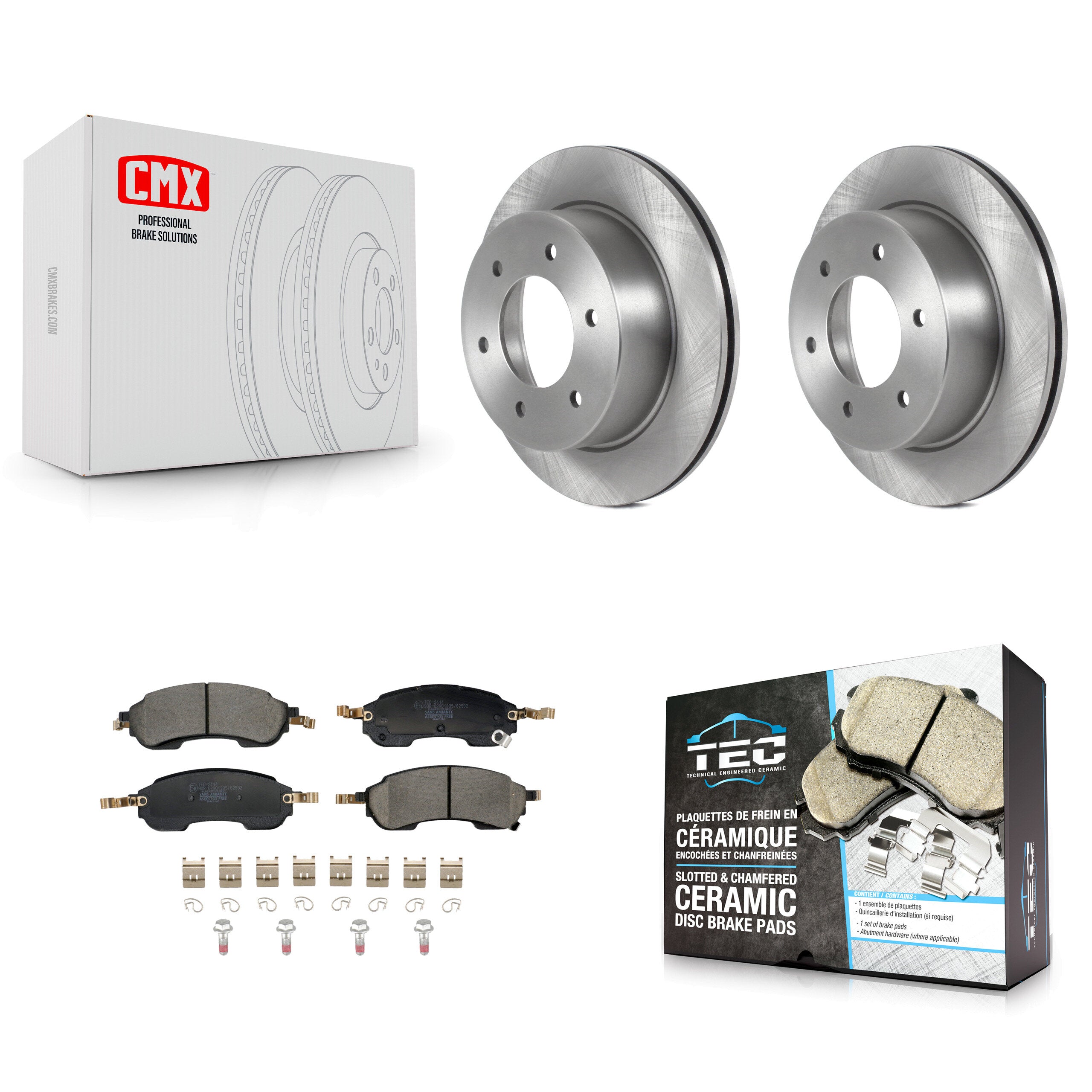Rear Disc Brake Rotors And Ceramic Pads Kit For Ford Bronco K8T-104761
