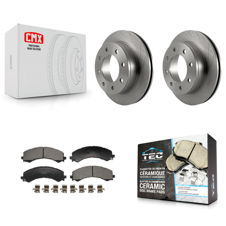 Rear Disc Brake Rotor And Ceramic Pad Kit For 2021-2024 GMC Savana 2500 Chevrolet Express K8T-104764