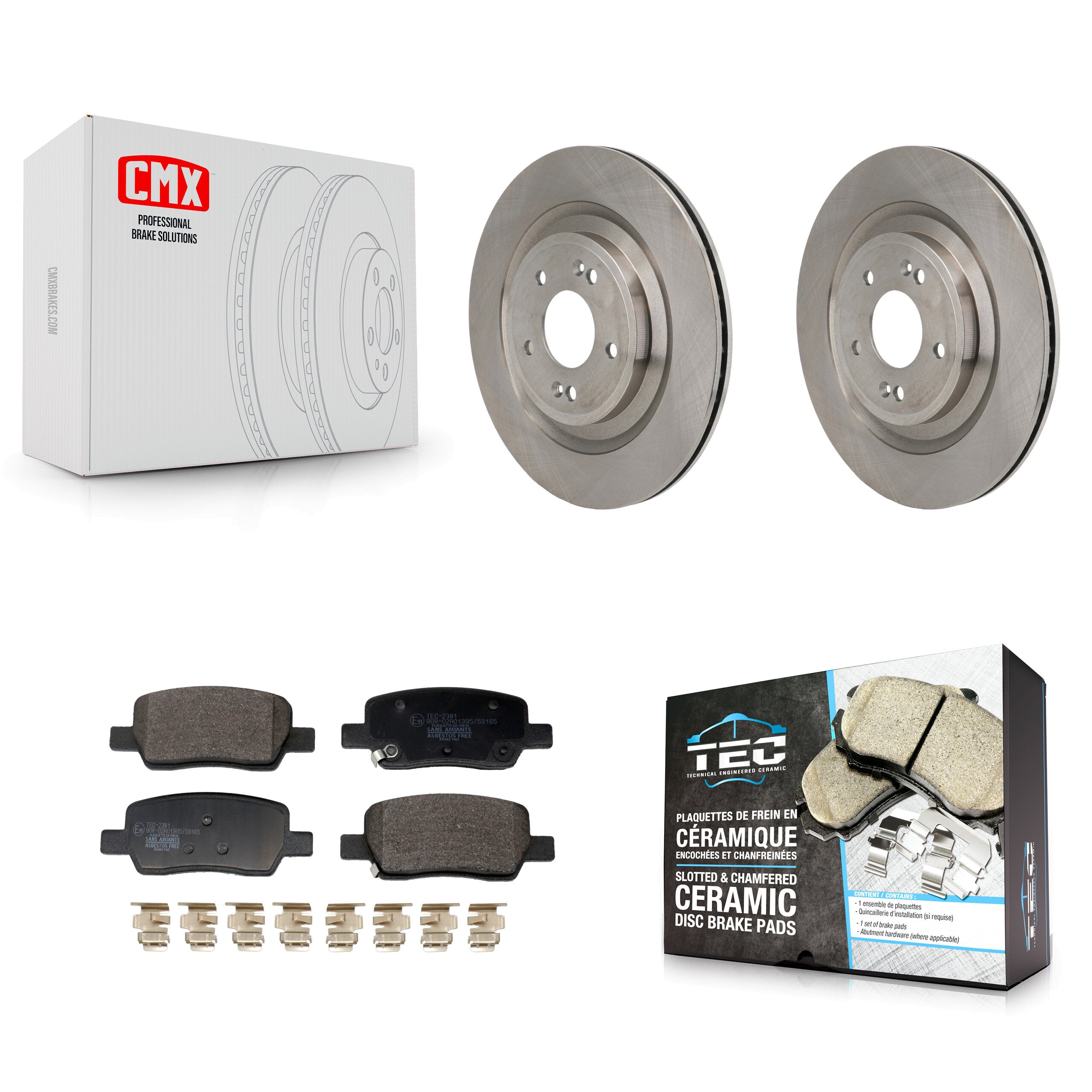 Rear Disc Brake Rotors And Ceramic Pads Kit For Hyundai Santa Fe Kia Sorento K8T-104771