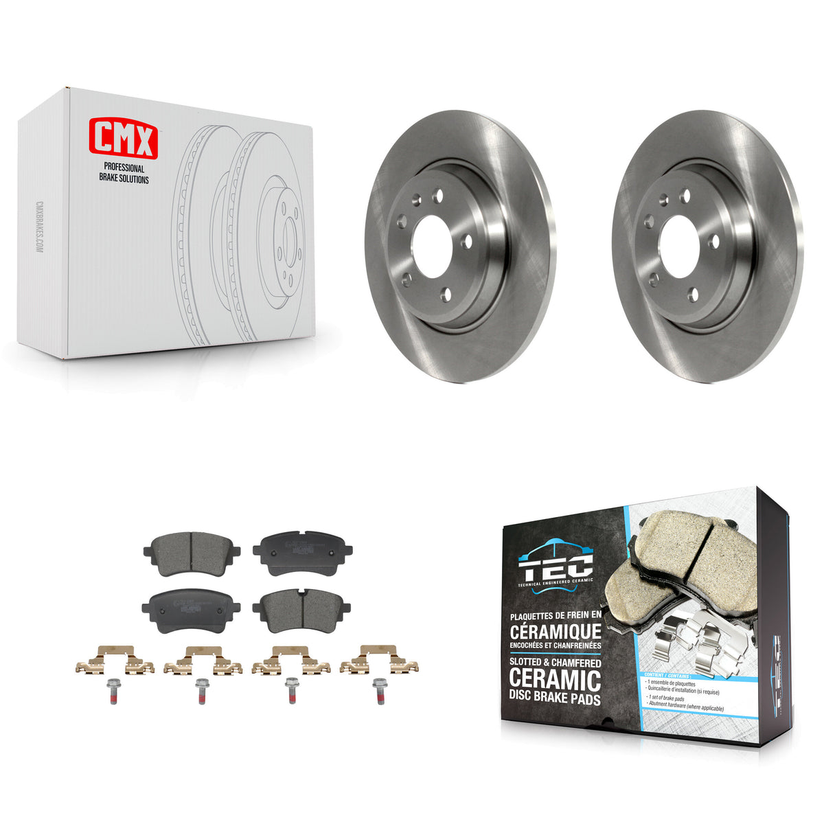 Rear Disc Brake Rotors And Ceramic Pads Kit For Audi A4 Quattro A5 Sportback K8T-104776