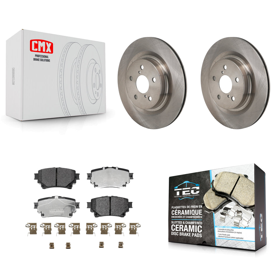 Rear Brake Rotor And Ceramic Pad Kit For Toyota Sienna Lexus RAV4 Prime NX350h bZ4X NX350 K8T-104778