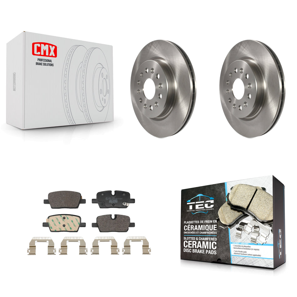 Rear Brake Rotors & Ceramic Pad Kit For Chevrolet Traverse Blazer Cadillac Equinox EV GMC K8T-104780